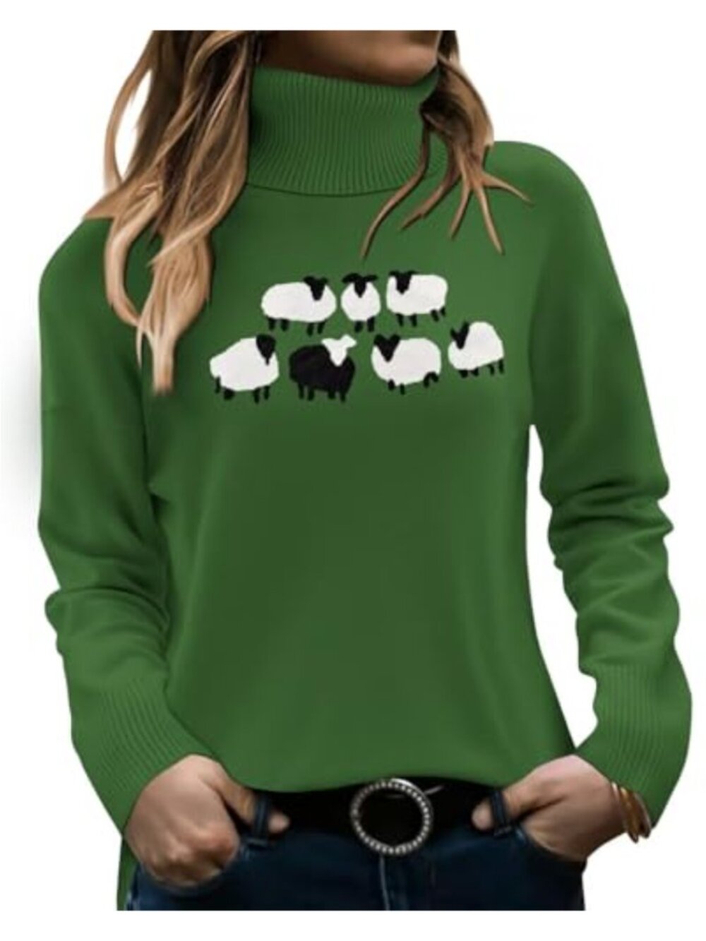 Women's Turtleneck Cable Knit Pullover Sweater Long Sleeve Fall Winter
